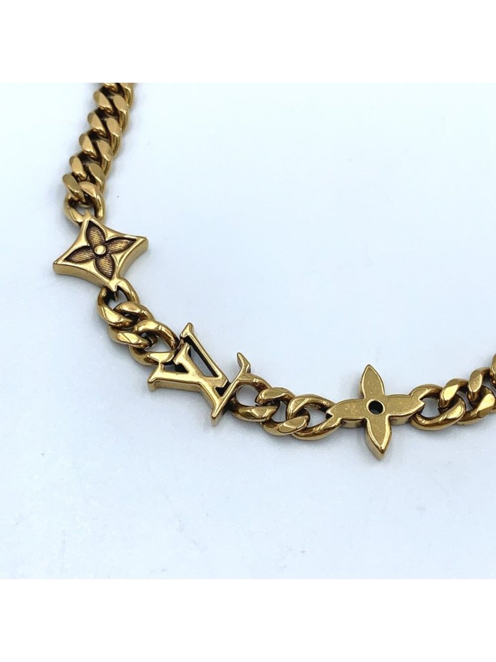 Louis Vuitton Monogram Low Metal Gold Bracelet